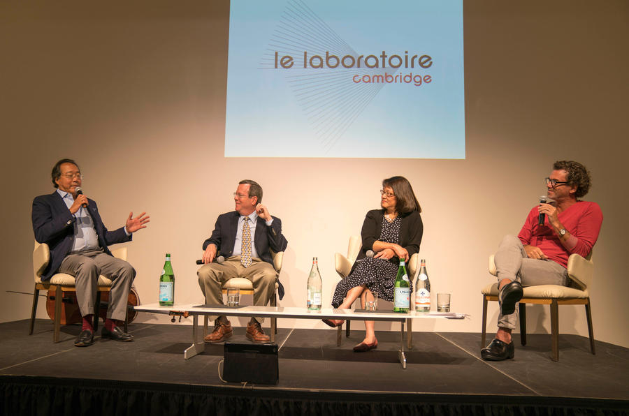 Panel Discussion with people on a stage