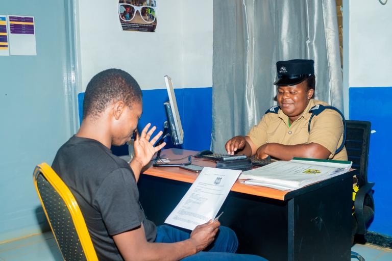 Interview with police officer