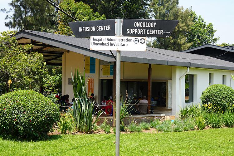 Direction sign pointing to Butaro hospital