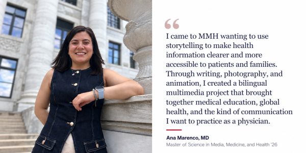  I came to MMH wanting to use storytelling to make health information clearer and more accessible to patients and families. Through writing, photography, and animation, I created a bilingual multimedia project that brought together medical education, global health, and the kind of communication I want to practice as a physician