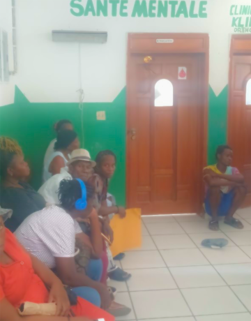 People waiting at a clinic