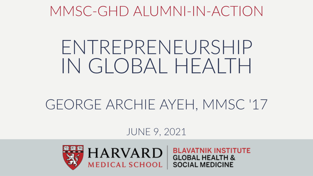 Entrepreneurship in Global Health